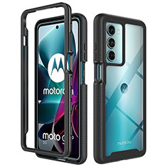Carcasa Bumper Funda Silicona Transparente 360 Grados para Motorola Moto Edge S30 5G Negro