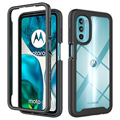 Carcasa Bumper Funda Silicona Transparente 360 Grados para Motorola MOTO G52 Negro