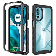 Carcasa Bumper Funda Silicona Transparente 360 Grados para Motorola Moto G82 5G Negro