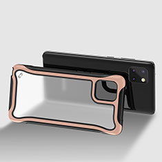 Carcasa Bumper Funda Silicona Transparente 360 Grados para Samsung Galaxy A81 Oro Rosa