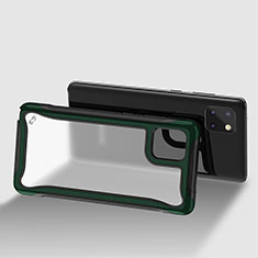 Carcasa Bumper Funda Silicona Transparente 360 Grados para Samsung Galaxy A81 Verde Noche