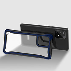 Carcasa Bumper Funda Silicona Transparente 360 Grados para Samsung Galaxy A91 Azul