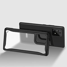 Carcasa Bumper Funda Silicona Transparente 360 Grados para Samsung Galaxy A91 Negro