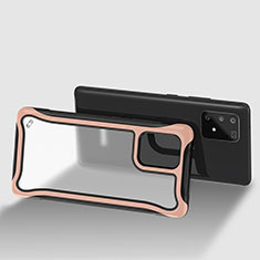 Carcasa Bumper Funda Silicona Transparente 360 Grados para Samsung Galaxy A91 Oro Rosa