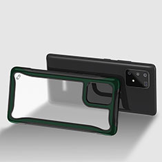 Carcasa Bumper Funda Silicona Transparente 360 Grados para Samsung Galaxy A91 Verde Noche