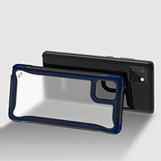 Carcasa Bumper Funda Silicona Transparente 360 Grados para Samsung Galaxy M60s Azul