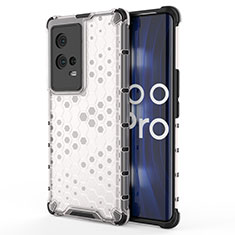 Carcasa Bumper Funda Silicona Transparente 360 Grados para Vivo iQOO 8 Pro 5G Blanco