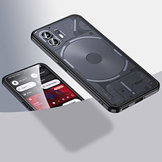 Carcasa Bumper Funda Silicona Transparente 360 Grados QK1 para Nothing Phone 2 Negro