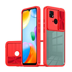 Carcasa Bumper Funda Silicona Transparente 360 Grados QW1 para Xiaomi Redmi 10 India Rojo