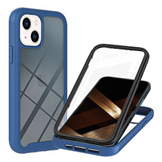 Carcasa Bumper Funda Silicona Transparente 360 Grados YB1 para Apple iPhone 13 Azul