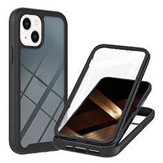 Carcasa Bumper Funda Silicona Transparente 360 Grados YB1 para Apple iPhone 13 Negro