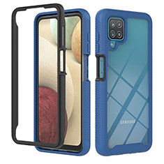 Carcasa Bumper Funda Silicona Transparente 360 Grados YB1 para Samsung Galaxy A12 Nacho Azul
