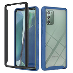 Carcasa Bumper Funda Silicona Transparente 360 Grados YB1 para Samsung Galaxy Note 20 5G Azul