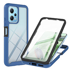 Carcasa Bumper Funda Silicona Transparente 360 Grados YB1 para Xiaomi Poco X5 5G Azul