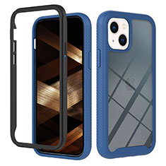 Carcasa Bumper Funda Silicona Transparente 360 Grados YB2 para Apple iPhone 14 Azul