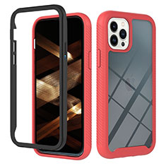 Carcasa Bumper Funda Silicona Transparente 360 Grados YB2 para Apple iPhone 14 Pro Rojo