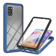 Carcasa Bumper Funda Silicona Transparente 360 Grados YB2 para Samsung Galaxy A31 Azul