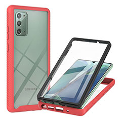 Carcasa Bumper Funda Silicona Transparente 360 Grados YB2 para Samsung Galaxy Note 20 5G Rojo