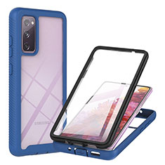 Carcasa Bumper Funda Silicona Transparente 360 Grados YB2 para Samsung Galaxy S20 FE 4G Azul