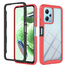 Carcasa Bumper Funda Silicona Transparente 360 Grados YB2 para Xiaomi Poco X5 5G Rojo