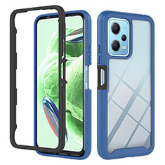 Carcasa Bumper Funda Silicona Transparente 360 Grados YB2 para Xiaomi Redmi Note 12 5G Azul