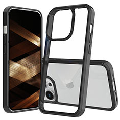 Carcasa Bumper Funda Silicona Transparente 360 Grados ZJ1 para Apple iPhone 14 Pro Max Negro