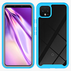 Carcasa Bumper Funda Silicona Transparente 360 Grados ZJ1 para Google Pixel 4 Azul Cielo