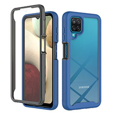 Carcasa Bumper Funda Silicona Transparente 360 Grados ZJ1 para Samsung Galaxy A12 5G Azul