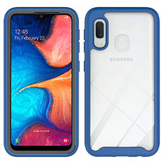 Carcasa Bumper Funda Silicona Transparente 360 Grados ZJ1 para Samsung Galaxy A20e Azul