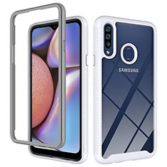 Carcasa Bumper Funda Silicona Transparente 360 Grados ZJ1 para Samsung Galaxy A20s Blanco