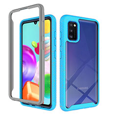 Carcasa Bumper Funda Silicona Transparente 360 Grados ZJ1 para Samsung Galaxy A41 Azul Cielo