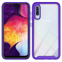 Carcasa Bumper Funda Silicona Transparente 360 Grados ZJ1 para Samsung Galaxy A50S Purpura Claro