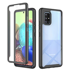 Carcasa Bumper Funda Silicona Transparente 360 Grados ZJ1 para Samsung Galaxy A71 4G A715 Negro