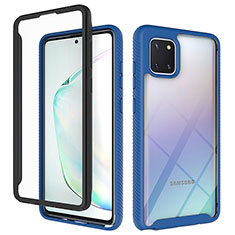 Carcasa Bumper Funda Silicona Transparente 360 Grados ZJ1 para Samsung Galaxy A81 Azul