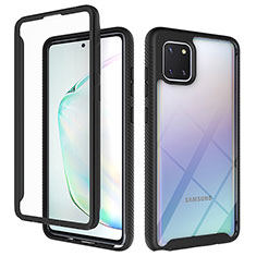 Carcasa Bumper Funda Silicona Transparente 360 Grados ZJ1 para Samsung Galaxy A81 Negro