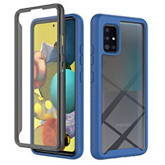 Carcasa Bumper Funda Silicona Transparente 360 Grados ZJ1 para Samsung Galaxy M40S Azul