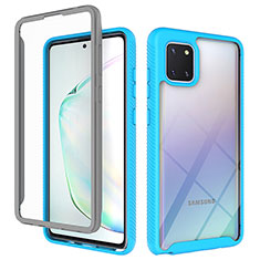 Carcasa Bumper Funda Silicona Transparente 360 Grados ZJ1 para Samsung Galaxy M60s Azul Cielo