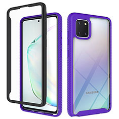 Carcasa Bumper Funda Silicona Transparente 360 Grados ZJ1 para Samsung Galaxy M60s Purpura Claro