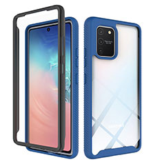 Carcasa Bumper Funda Silicona Transparente 360 Grados ZJ1 para Samsung Galaxy M80S Azul