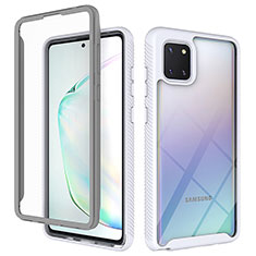Carcasa Bumper Funda Silicona Transparente 360 Grados ZJ1 para Samsung Galaxy Note 10 Lite Blanco
