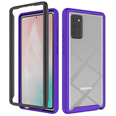 Carcasa Bumper Funda Silicona Transparente 360 Grados ZJ1 para Samsung Galaxy Note 20 5G Purpura Claro