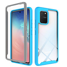 Carcasa Bumper Funda Silicona Transparente 360 Grados ZJ1 para Samsung Galaxy S10 Lite Azul Cielo