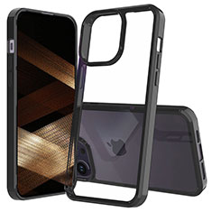 Carcasa Bumper Funda Silicona Transparente 360 Grados ZJ2 para Apple iPhone 14 Pro Max Negro