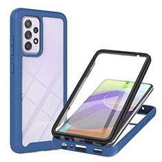 Carcasa Bumper Funda Silicona Transparente 360 Grados ZJ2 para Samsung Galaxy A52s 5G Azul