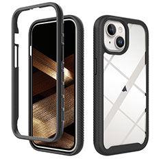 Carcasa Bumper Funda Silicona Transparente 360 Grados ZJ3 para Apple iPhone 14 Negro