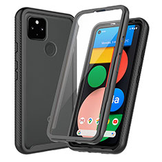 Carcasa Bumper Funda Silicona Transparente 360 Grados ZJ3 para Google Pixel 4a 5G Negro