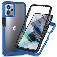 Carcasa Bumper Funda Silicona Transparente 360 Grados ZJ3 para Motorola Moto G13 Azul