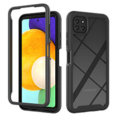 Carcasa Bumper Funda Silicona Transparente 360 Grados ZJ3 para Samsung Galaxy A22 5G Negro