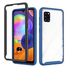 Carcasa Bumper Funda Silicona Transparente 360 Grados ZJ3 para Samsung Galaxy A31 Azul