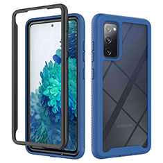 Carcasa Bumper Funda Silicona Transparente 360 Grados ZJ3 para Samsung Galaxy S20 FE (2022) 5G Azul